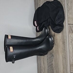 Hunter Brand Tall Boots with sock Liners